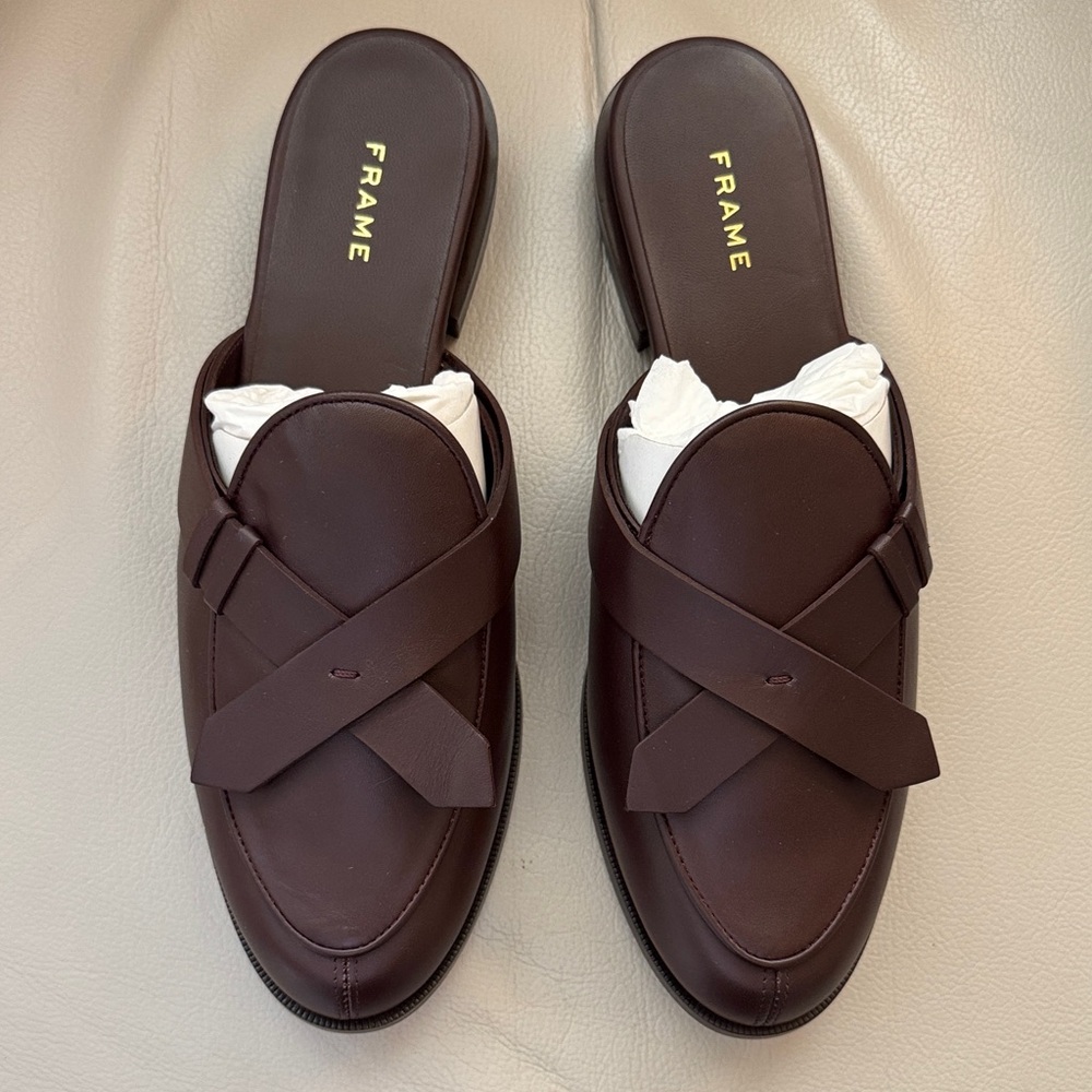 Frame Denim Brown Leather Loafers